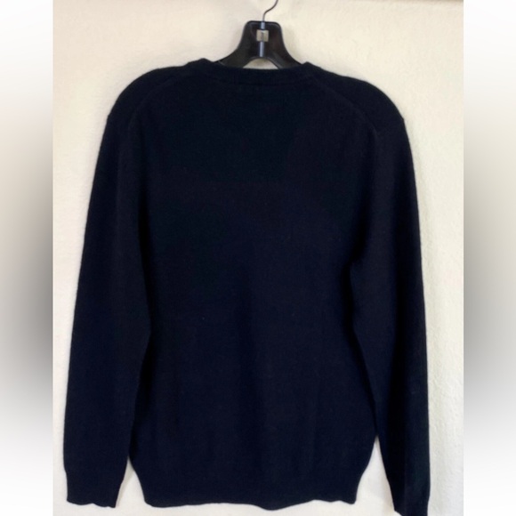 NWT Men’s Club Room Black V-Neck 100% Cashmere Sweater Sz Small Rtl $149 2-Ply - Picture 4 of 13